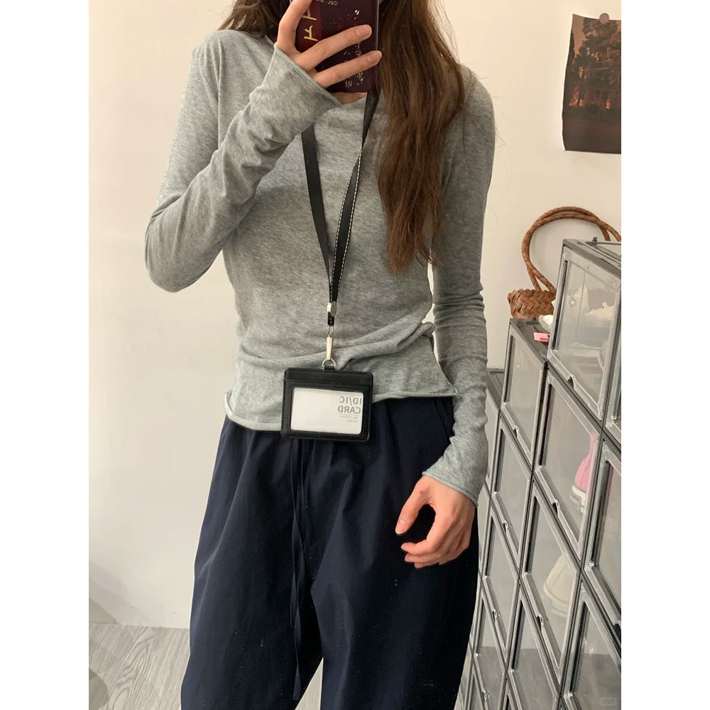 Inner Basic Style Laid-back Long Sleeve T-shirt - Image 3