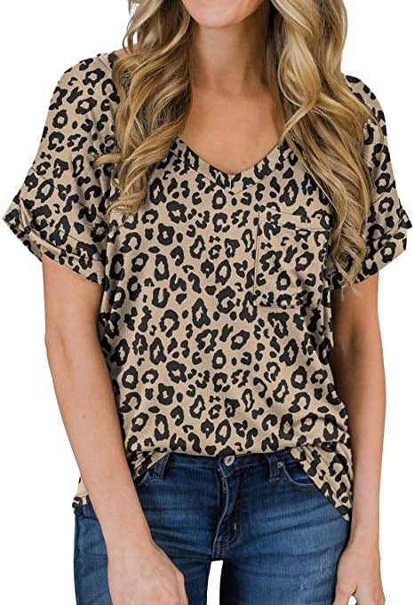 Women's V Neck Pocket Tee Roll - Image 16
