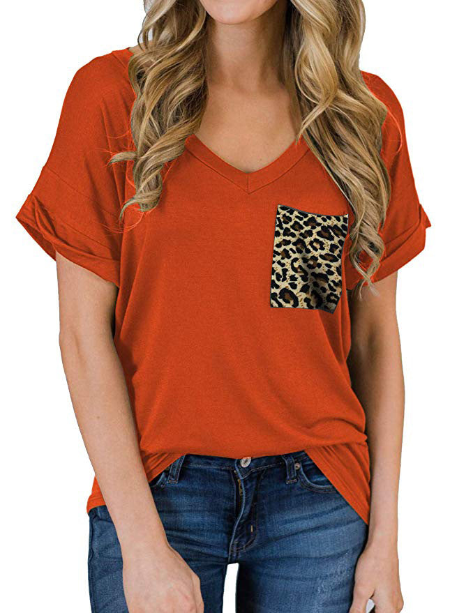 Women's V Neck Pocket Tee Roll - Image 8