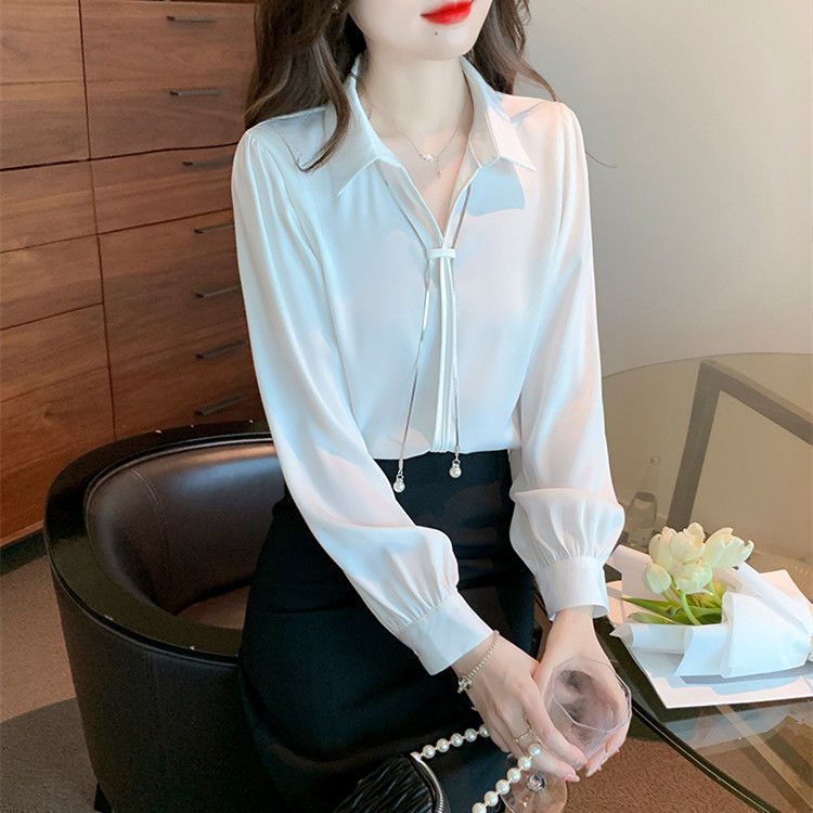 New Stylish Chiffon Blouse For Women Korean Style - Image 9