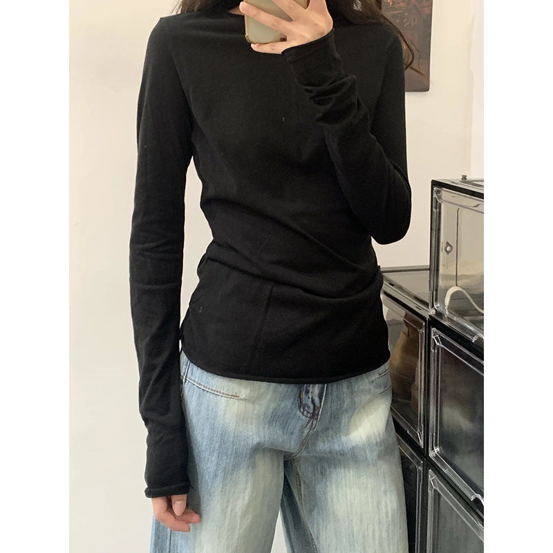 Inner Basic Style Laid-back Long Sleeve T-shirt - Image 12