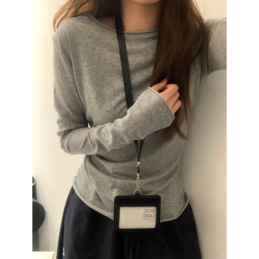 Inner Basic Style Laid-back Long Sleeve T-shirt - Image 4