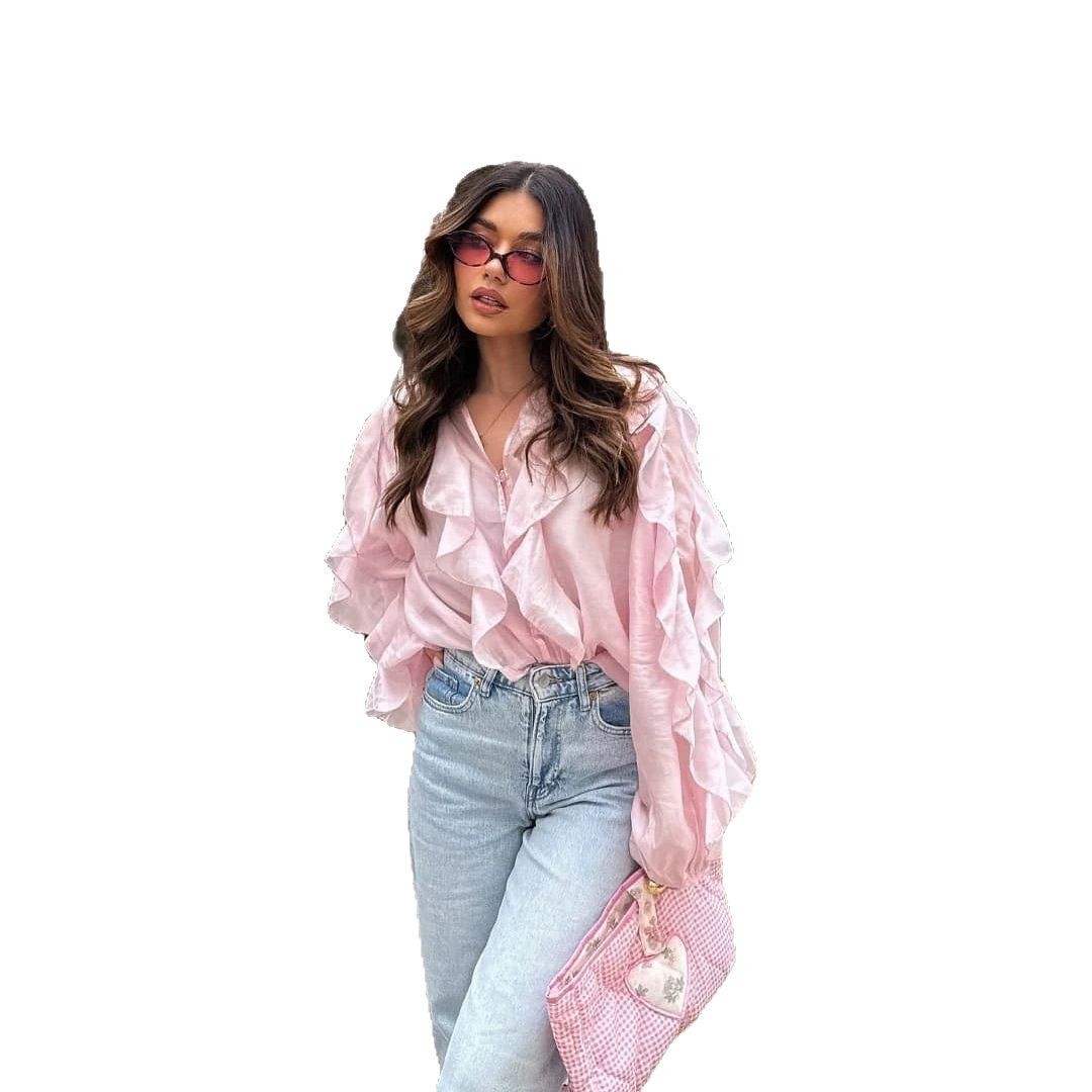 Loose Top Design Casual Elegant Chiffon Blouse - Image 5