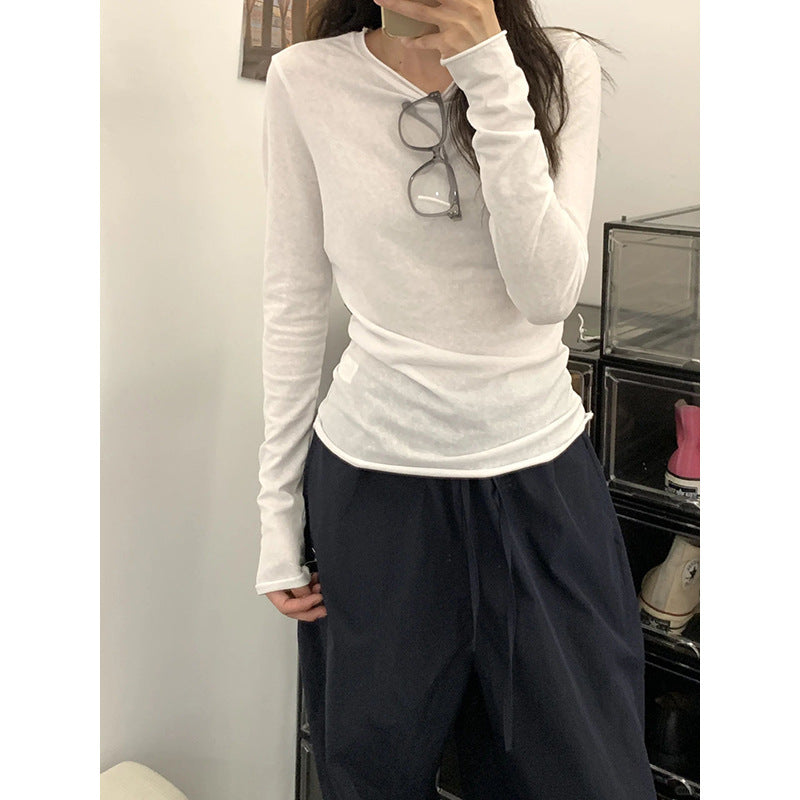 Inner Basic Style Laid-back Long Sleeve T-shirt - Image 9