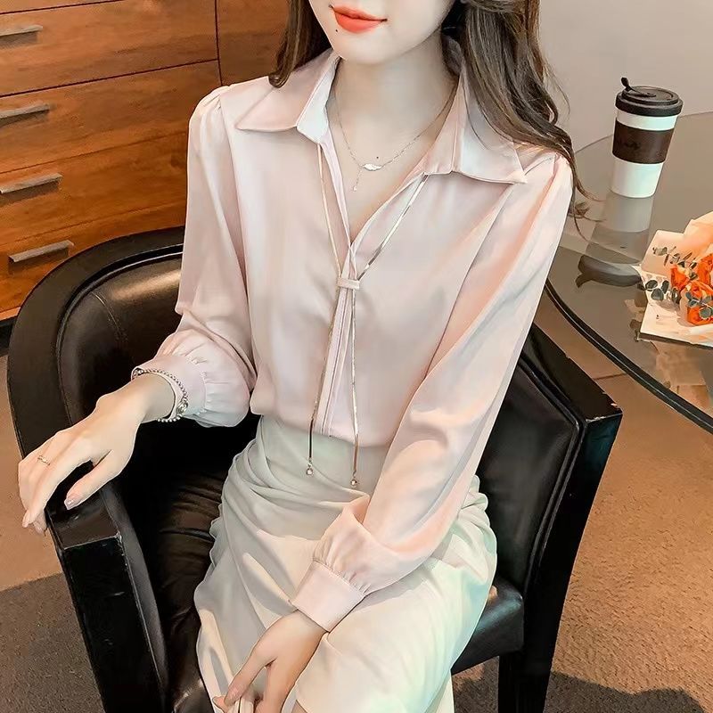 New Stylish Chiffon Blouse For Women Korean Style - Image 8
